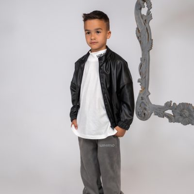 UNISEX TZAKET ΤΥΠΟΥ BOMBER ΑΠΟ ΟΙΚΟΛΟΓΙΚΟ ΔΕΡΜΑ.minimo.bych
