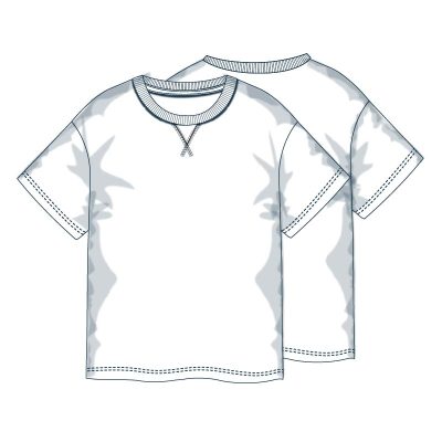 slub jersey crew neck