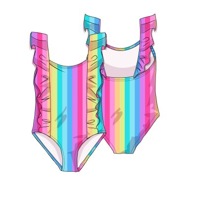 stripe swimsuit