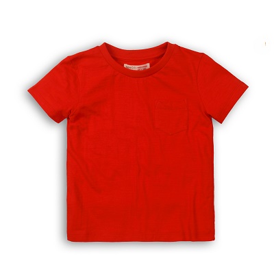 boys red slub crew tshirt BASICS
