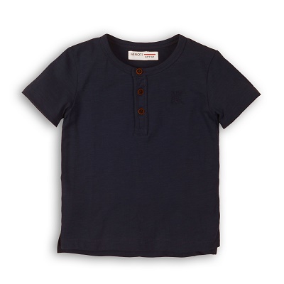 boys navy slub henley top BASICS