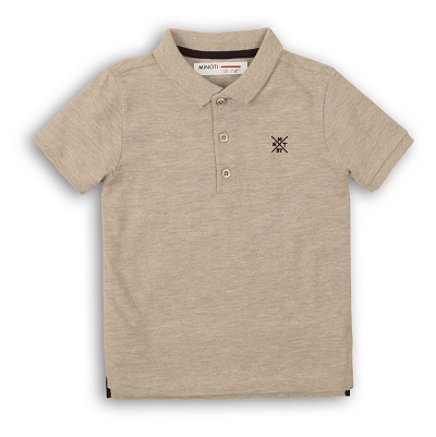 boys grey marl polo tee BASICS