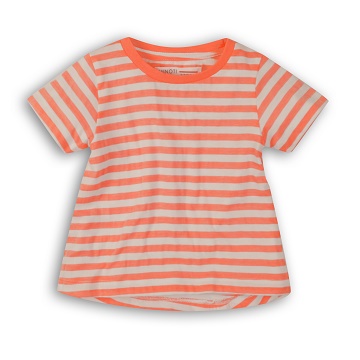 girls coral stripe jersey tshirt BASICS