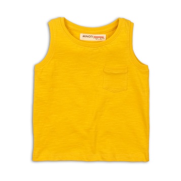 girls yellow slub jersey vest BASICS