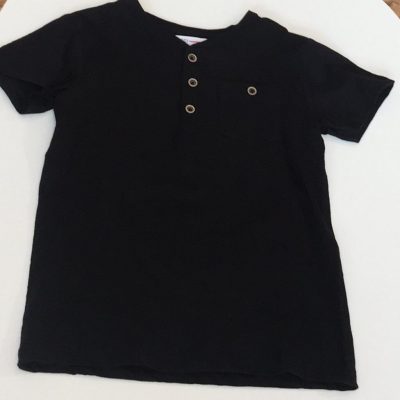 black basic henley top BASIC BOY
