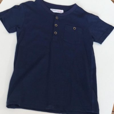 dk blue basic henley top BASIC BOY