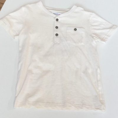 cream basic henley top BASIC BOY