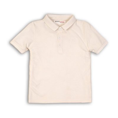 white basic pique polo BASIC BOY