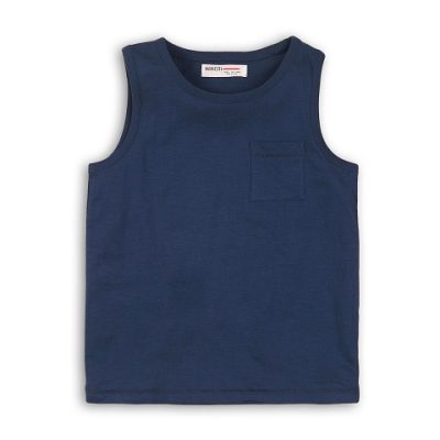 navy basic slub vest BASIC BOY