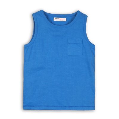 blue basic slub vest BASIC BOY