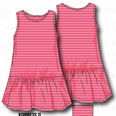 pink stripe basic dress BASIC GIRL