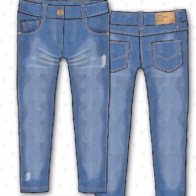 regular wash denim jean BASIC GIRL
