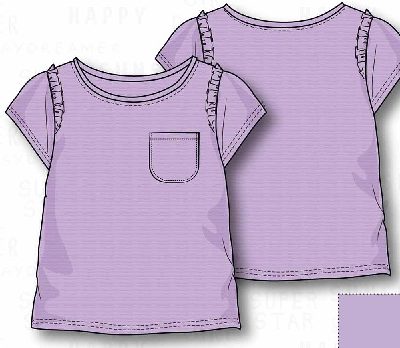 lilac basic slub tee BASIC GIRL
