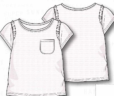 white basic slub tee BASIC GIRL