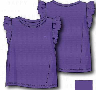 violet basic slub vest BASIC GIRL