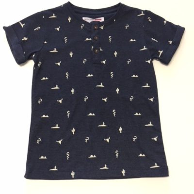 printed henley top NATIVE AMERICA