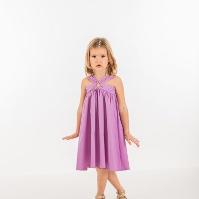 DRESS POPLIN 'X' DETAIL