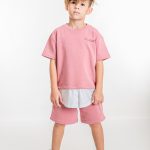 2PCS SET TOP WITH SHIRT DETAILS AND SHORT