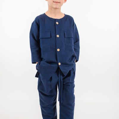 2PCS SET LONG LINEN SHIRT AND PANT