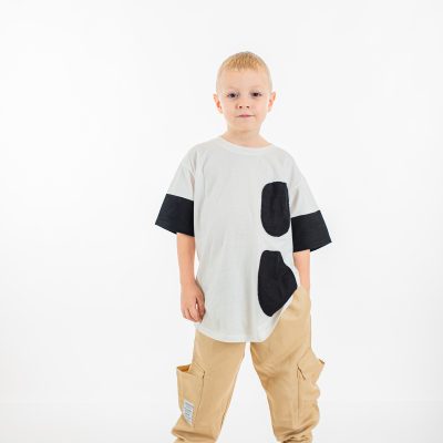 2PCS SET COTTON TOP WITH LINEN DETAILS AND LINEN P