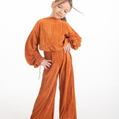 2PCS SET PLEATED TOP AND ZIP