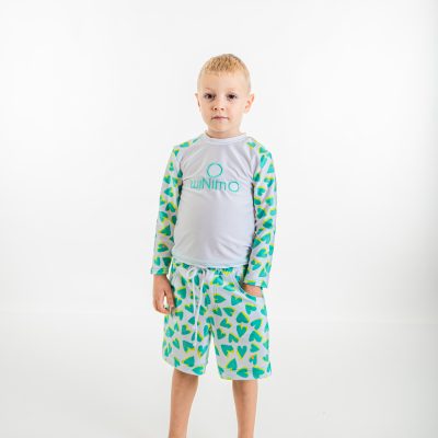 SWIMSUIT 2PCS SET SPF TOP AND SWIMSHORT