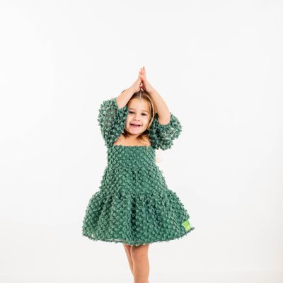 DRESS TULLE WITH POM POM