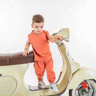 2PCS SET LINEN SLEEVELESS TOP AND PANT